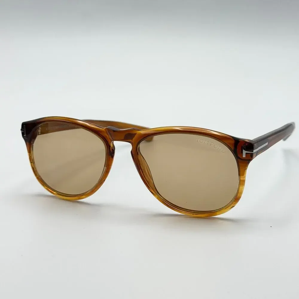 Tom Ford Sunglasses Flynn TF291 41A Havana Frame Brown Lens 54-17-145 New w/Case